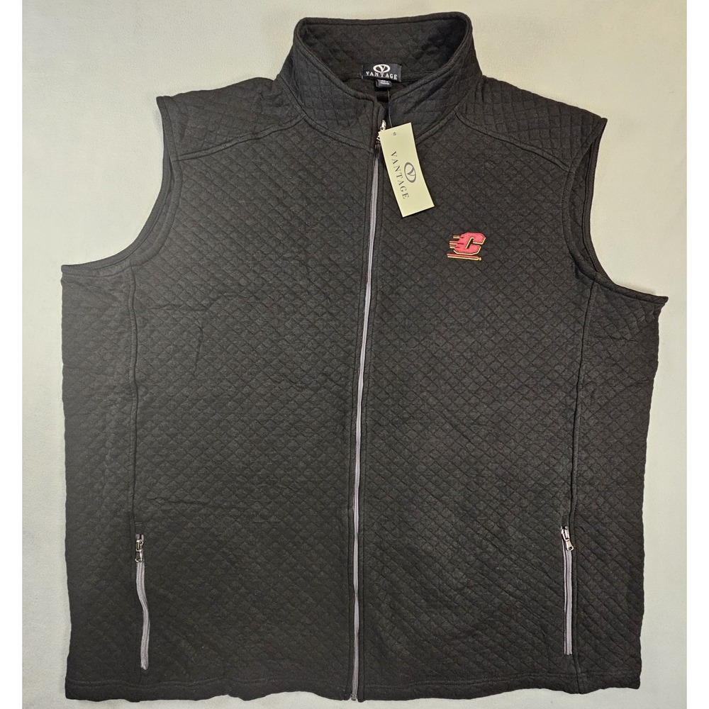 Central Michigan Chippewas Vantage Mesa Vest Mens 5XL Black Quilted NWT